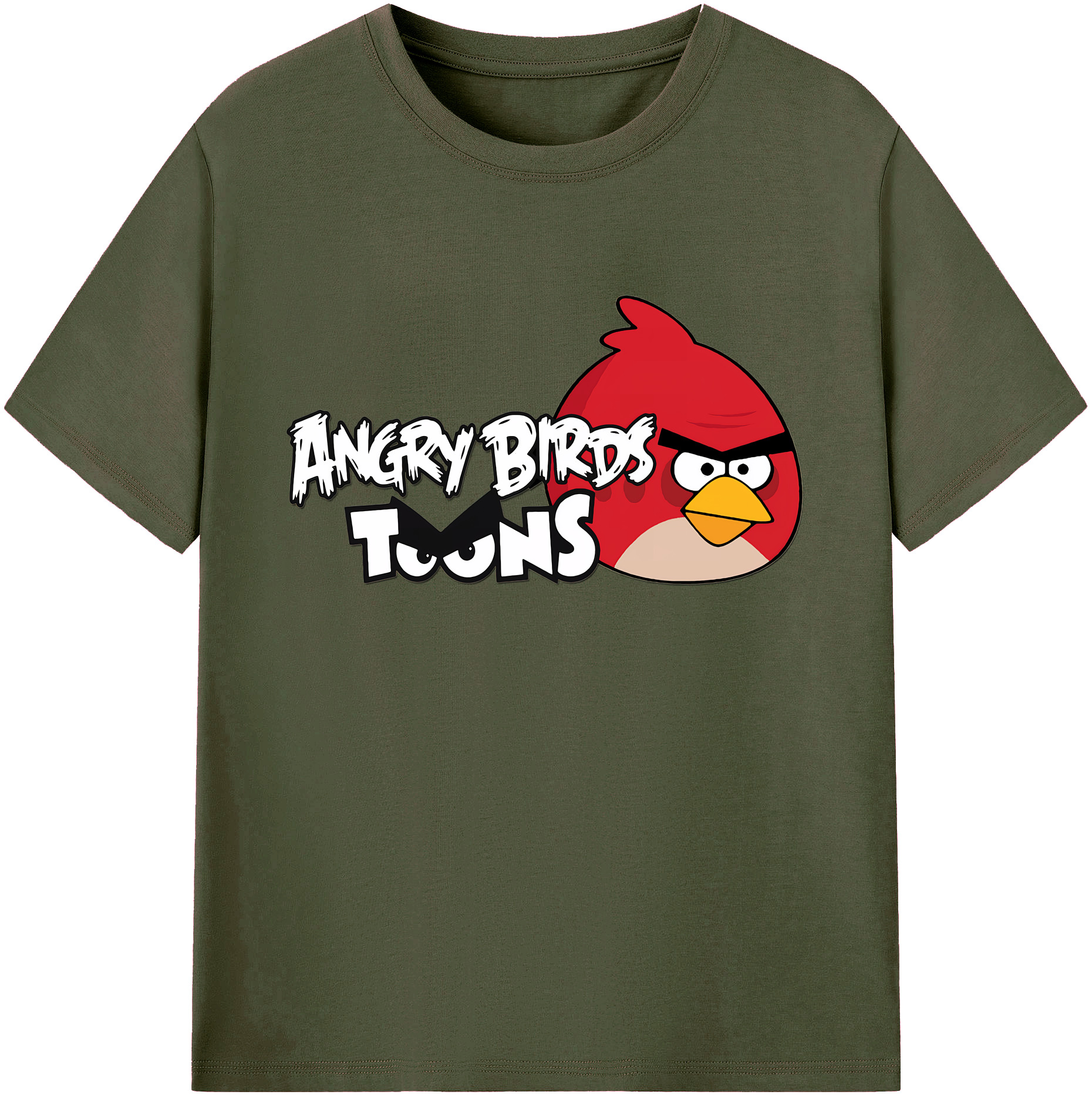 （画像用） Angry Birds アングリーバード 綿100％ メンズ半袖Tシャツ｜肌触りやわらか＆通気性